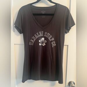 Blue 84 Black Hanalei Surf Co. Women’s Cotton V-Neck Tee‎ XL